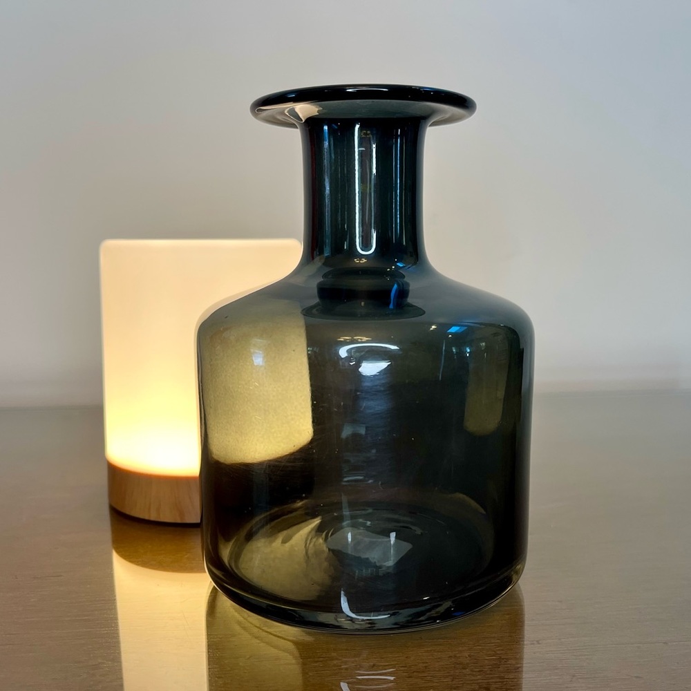 SOLD: IKEA Pepparkorn Vase, Glass, Smokey Gray, Poland, Gulvvase, Scandinavian